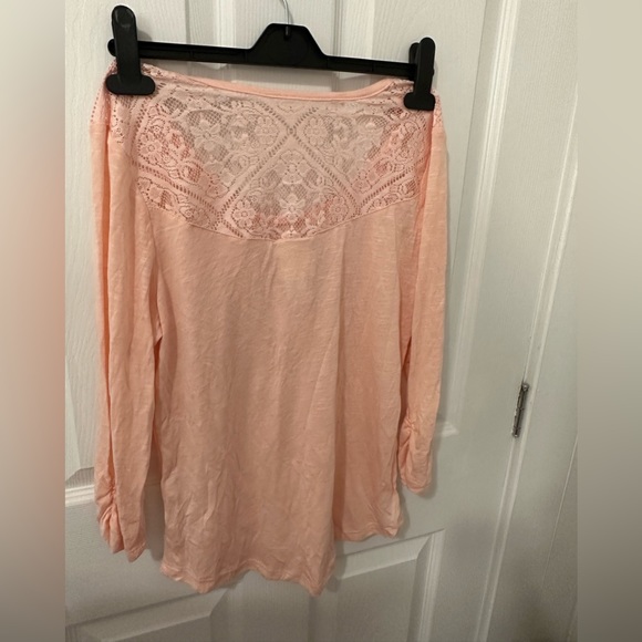 Neon Soul Lace Yolk Tee Light Pink NWOT - Picture 4 of 6